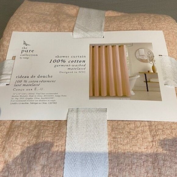 Cotton Fabric Showercurtain - Picture 1 of 2